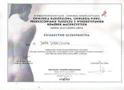 Certyfikat dr Darii Dobaczewskiej 2
